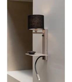 Outlet Wandlamp Florence - Bruin - 24x24x52cm Muurverlichting