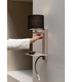 Outlet Wandlamp Florence - Bruin - 24x24x52cm Muurverlichting