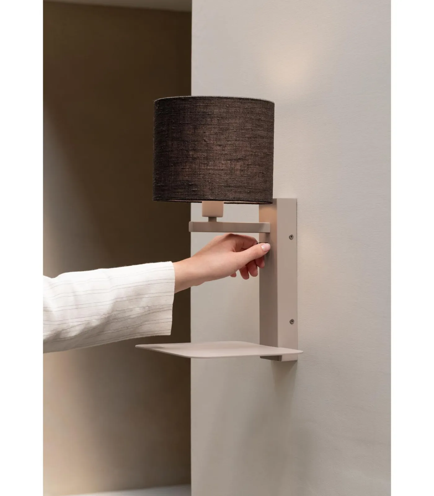 Sale Wandlamp Florence - Bruin - 24x24x42cm Muurverlichting