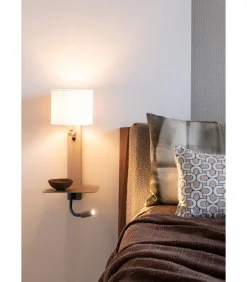 Hot Wandlamp Florence - Bruin - 24x24x52cm Muurverlichting