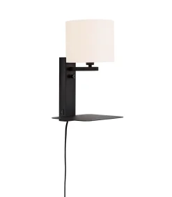 It's about RoMi Wandlamp Florence - Wit/Zwart - 24x22x42cm