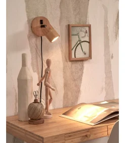 Discount Wandlamp Java - Bamboe - Ø12cm Muurverlichting