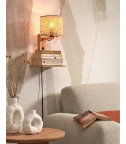 Best Wandlamp Java - Bamboe - 30x22x52cm Muurverlichting