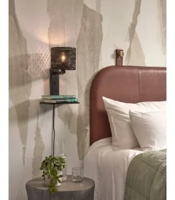 GOOD &MOJO Wandlamp Java - Bamboe Zwart - 30x22x52cm