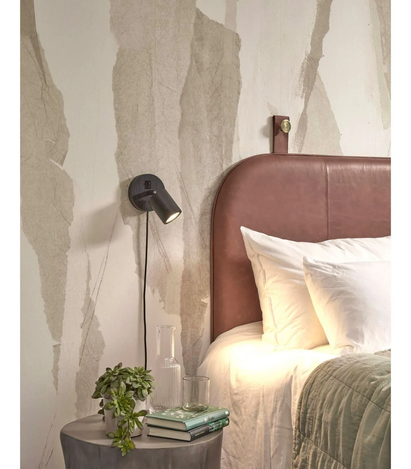 GOOD &MOJO Wandlamp Java - Bamboe Zwart - Ø12cm