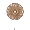 Best Wandlamp Kalimantan - Bamboe - Ø30cm Muurverlichting