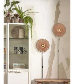 Best Wandlamp Kalimantan - Bamboe - Ø30cm Muurverlichting