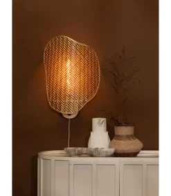 Discount Wandlamp Kinabalu - Naturel - 50x40x50cm Muurverlichting
