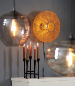 Sale Wandlamp Lyra - Bruin - Ø43cm Muurverlichting