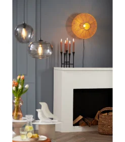 Sale Wandlamp Lyra - Bruin - Ø43cm Muurverlichting