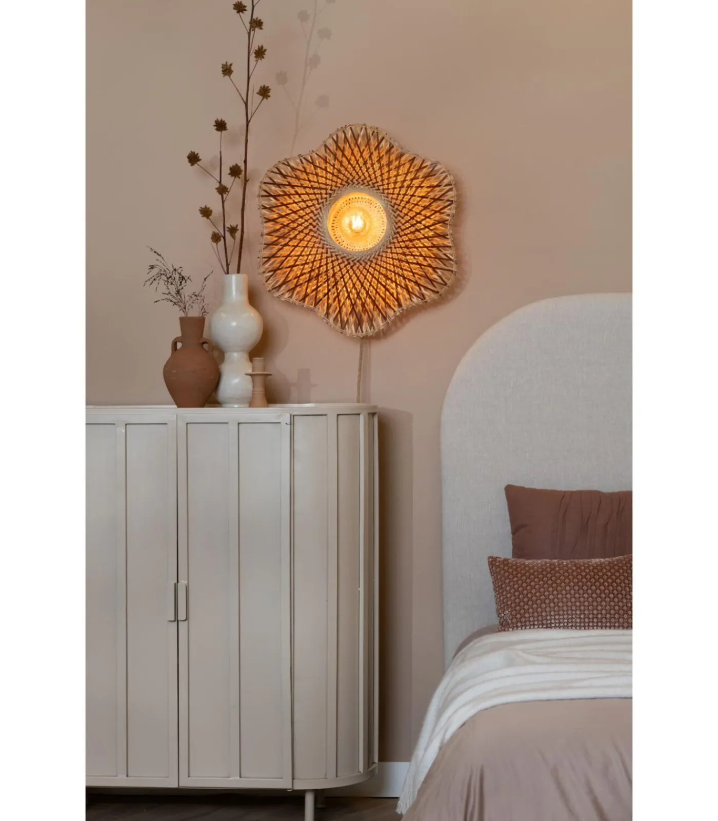 Discount Wandlamp Madura - Naturel - Ø60cm Muurverlichting