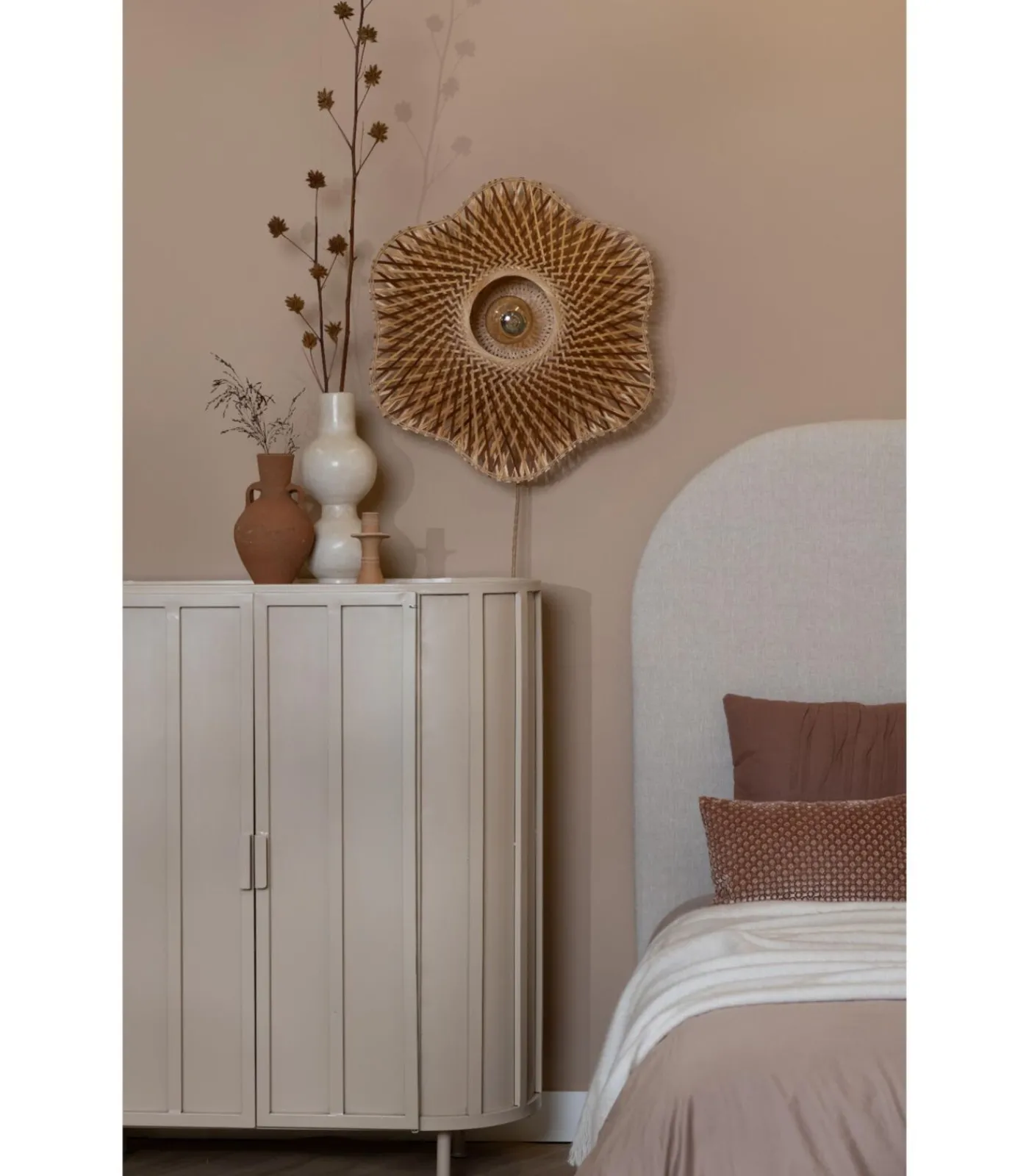 Discount Wandlamp Madura - Naturel - Ø60cm Muurverlichting