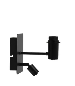 Outlet Wandlamp Montana - Zwart - 20x11x18cm Muurverlichting