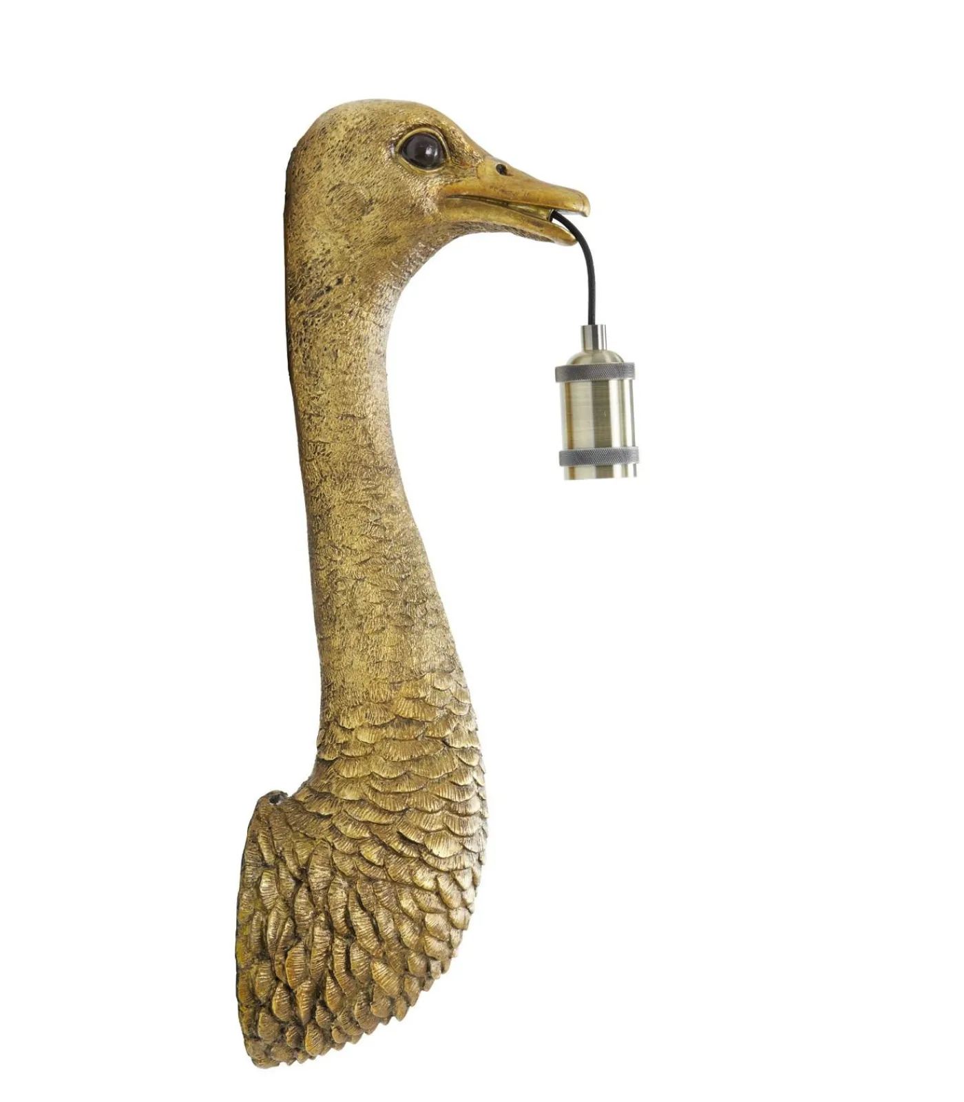 Outlet Wandlamp Ostrich - Antiek Brons - 18x15.5x57.5cm Muurverlichting