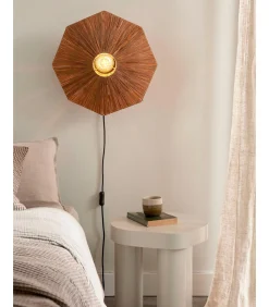 Online Wandlamp Panama - Bruin - 45x7x45cm Muurverlichting