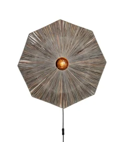 Clearance Wandlamp Panama - Donker grijs - 65x7x65cm Muurverlichting