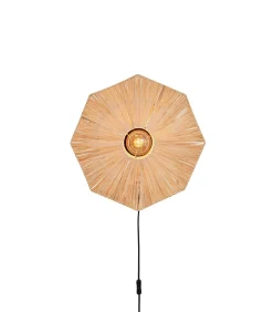Hot Wandlamp Panama - Naturel - 45x7x45cm Muurverlichting
