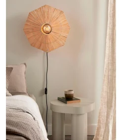 Hot Wandlamp Panama - Naturel - 45x7x45cm Muurverlichting