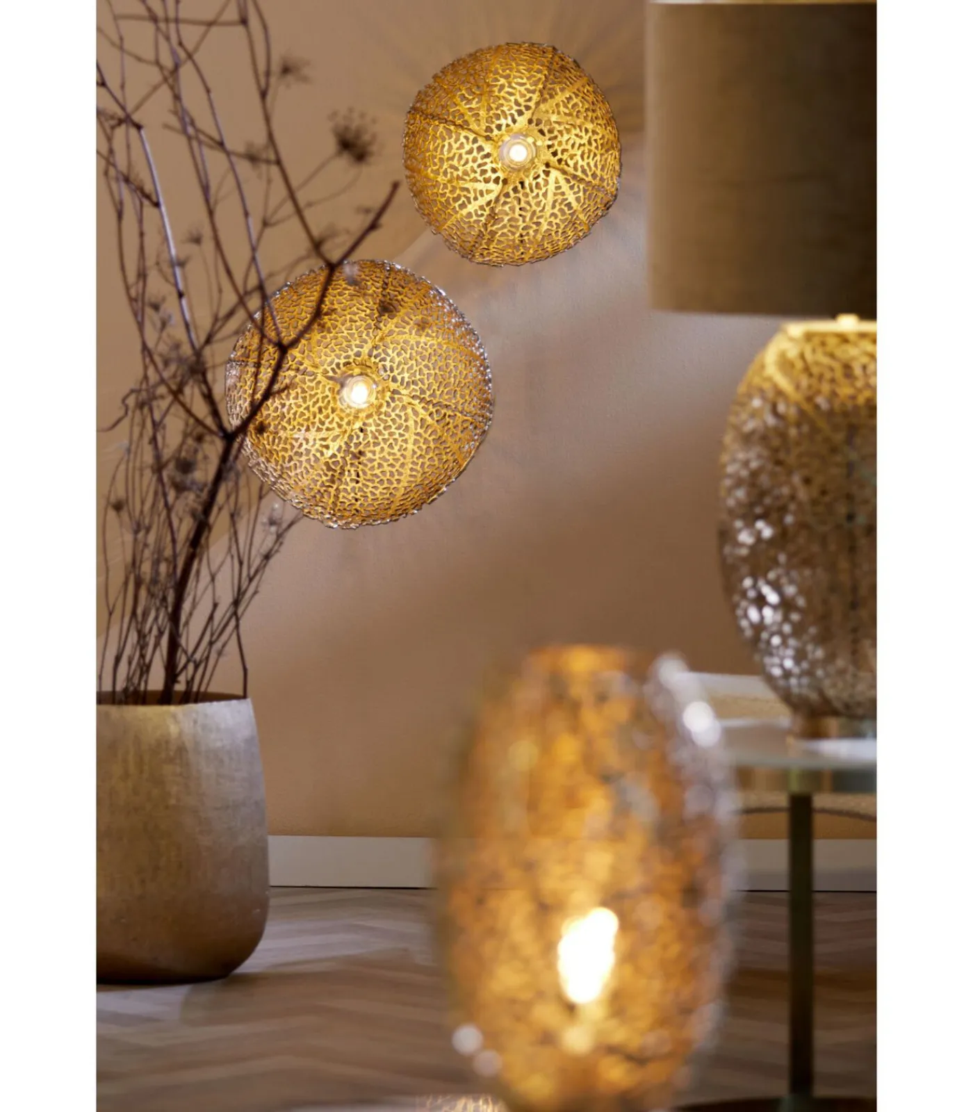 Light & Living Wandlamp Sinula - Goud - Ø39cm