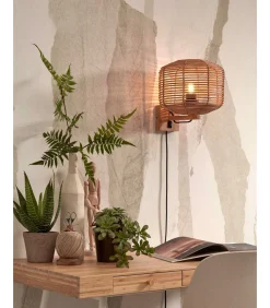 GOOD &MOJO Wandlamp Tanami - Rotan - Ø25cm