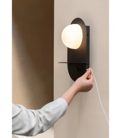 Discount Wandlamp Tokyo - Zwart - 14x20x34cm Muurverlichting