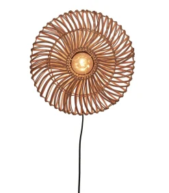 GOOD &MOJO Wandlamp Zanzibar - Rotan - Ø40cm