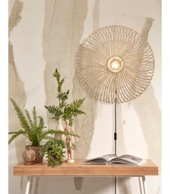GOOD &MOJO Wandlamp Zanzibar - Rotan Wit - Ø55cm