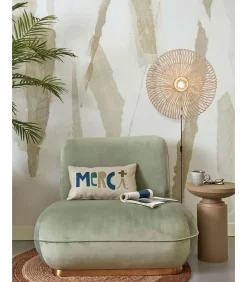 GOOD &MOJO Wandlamp Zanzibar - Rotan Wit - Ø55cm