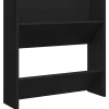 Sale Wandschoenenkast 60x18x60 cm bewerkt hout zwart Organiseren