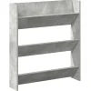 vidaXL Wandschoenenkast 80x18x90 cm spaanplaat betongrijs