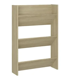 vidaXL Wandschoenenkast 60x18x90 cm spaanplaat sonoma eikenkleurig