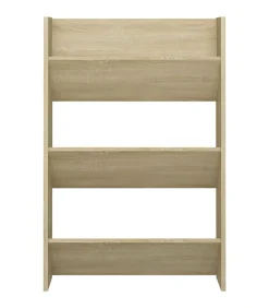 vidaXL Wandschoenenkast 60x18x90 cm spaanplaat sonoma eikenkleurig