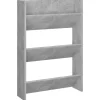 vidaXL Wandschoenenkast 60x18x90 cm spaanplaat betongrijs