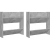 Sale Wandschoenenkasten 2 st 60x18x60 cm spaanplaat betongrijs Organiseren