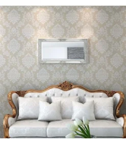vidaXL Wandspiegel Barok 100 x 50 cm zilver