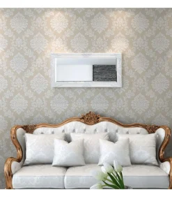 Hot Wandspiegel Barok 100 x 50 cm wit Spiegels