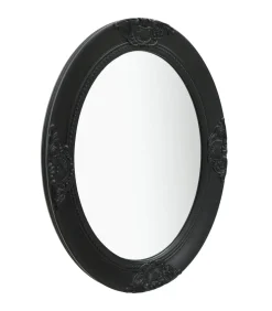 Wandspiegel barok stijl 50x70 cm zwart Spiegels