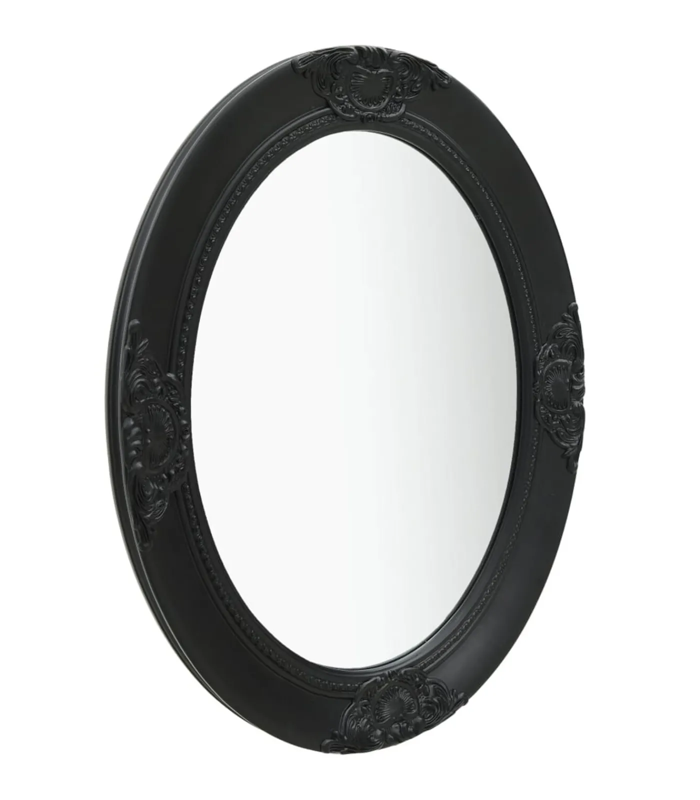 Wandspiegel barok stijl 50x70 cm zwart Spiegels