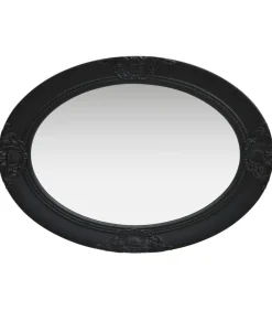 Wandspiegel barok stijl 50x70 cm zwart Spiegels