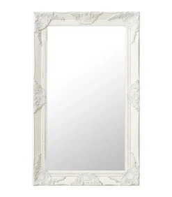 vidaXL Wandspiegel barok stijl 50x80 cm wit