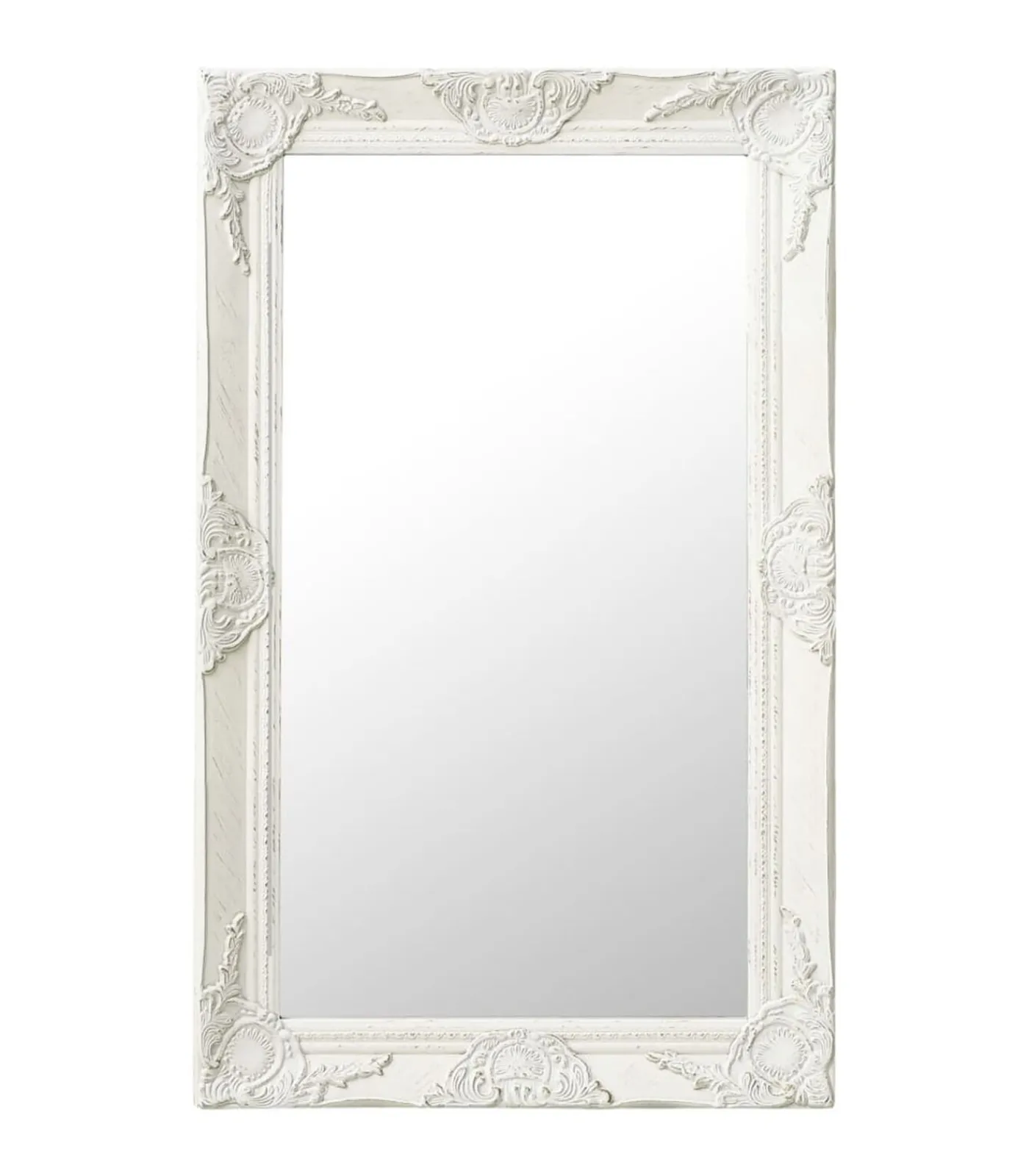 vidaXL Wandspiegel barok stijl 50x80 cm wit