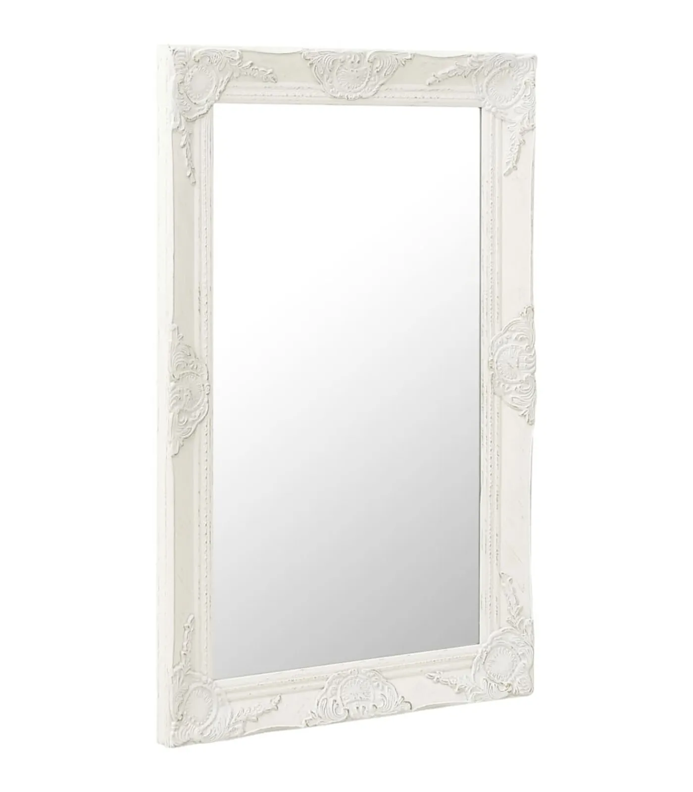 vidaXL Wandspiegel barok stijl 50x80 cm wit