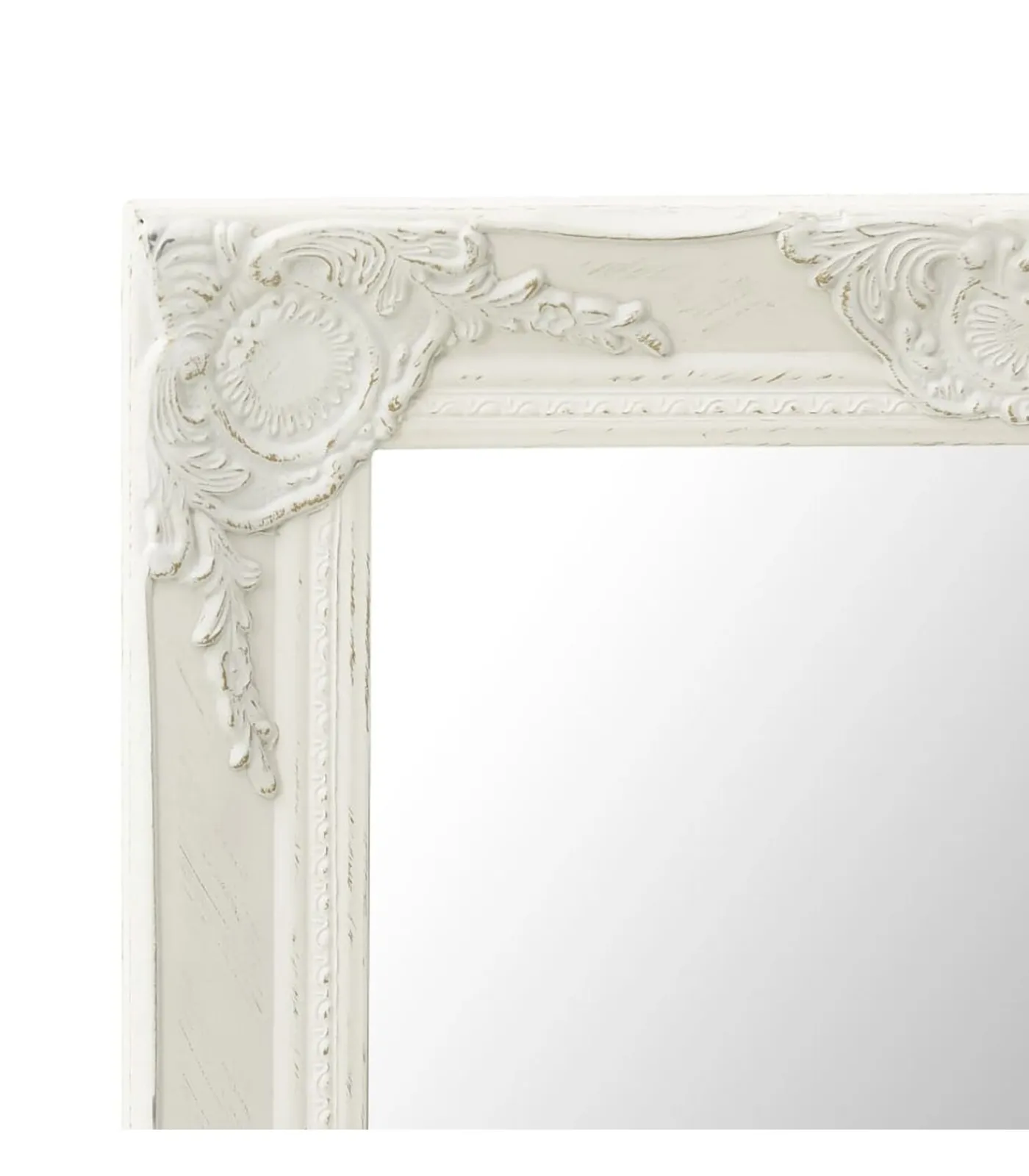 vidaXL Wandspiegel barok stijl 50x80 cm wit