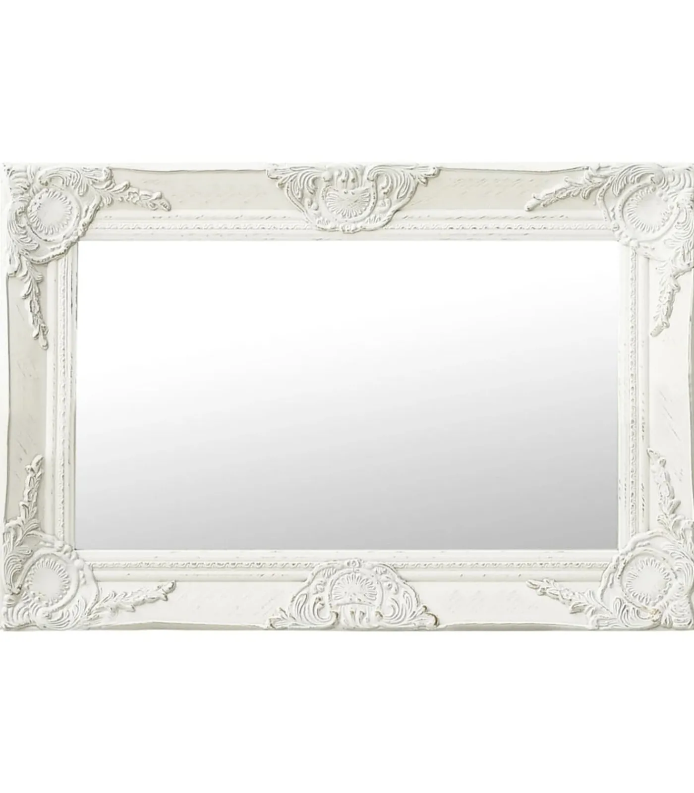 vidaXL Wandspiegel barok stijl 60x40 cm wit