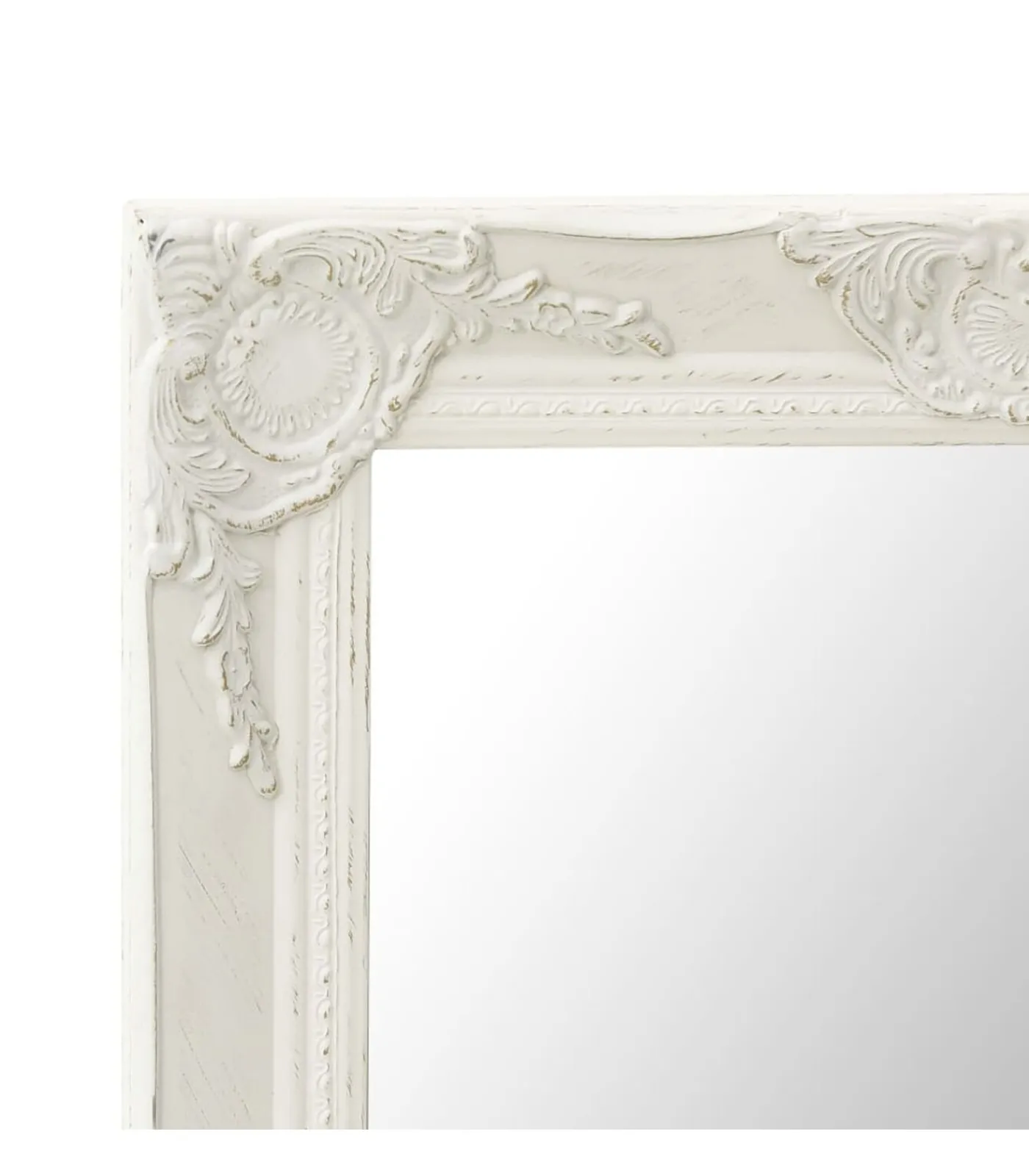 vidaXL Wandspiegel barok stijl 60x40 cm wit
