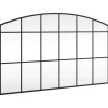 vidaXL Wandspiegel boog 100x60 cm ijzer zwart