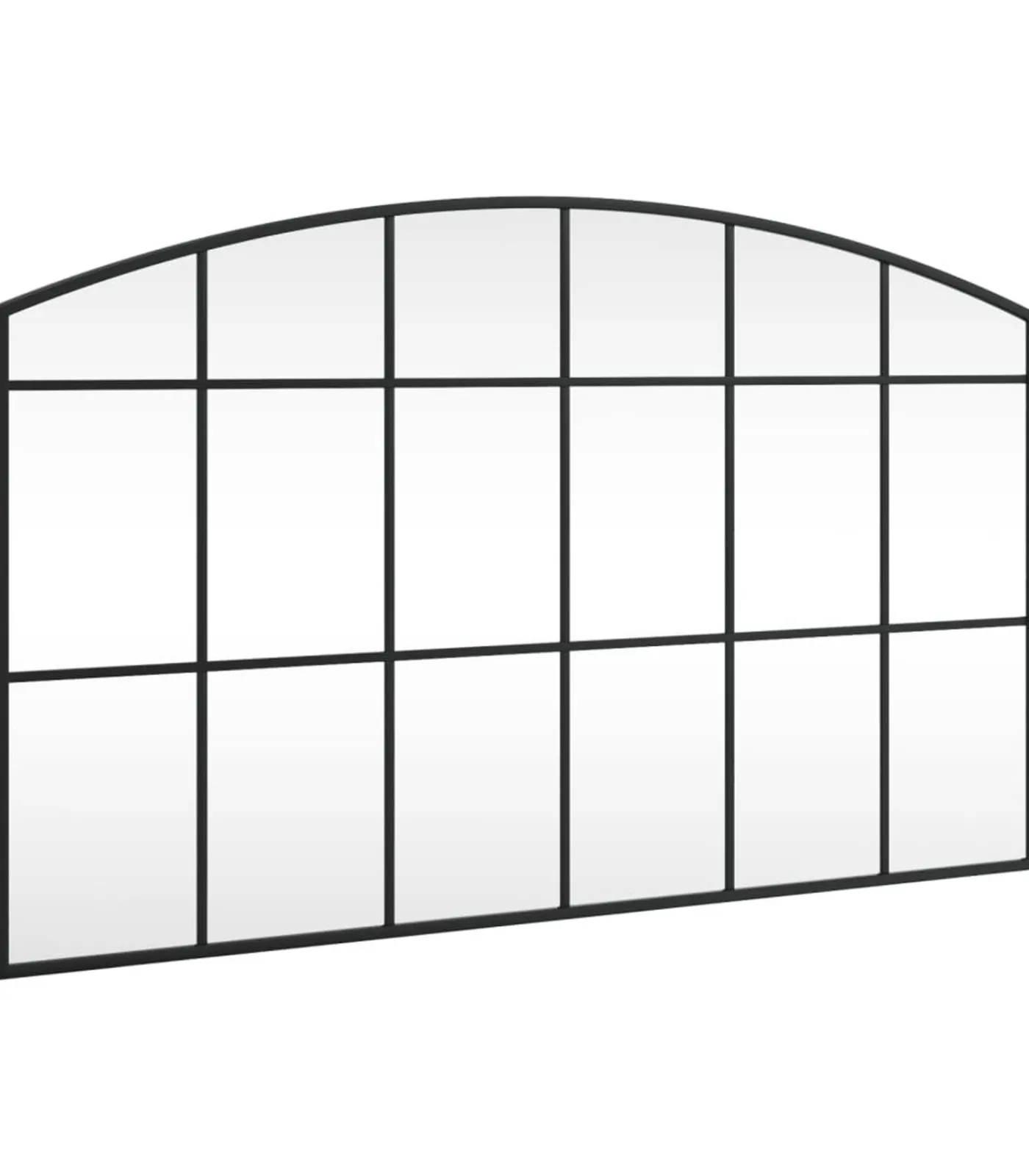 vidaXL Wandspiegel boog 100x60 cm ijzer zwart