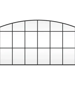 vidaXL Wandspiegel boog 100x60 cm ijzer zwart