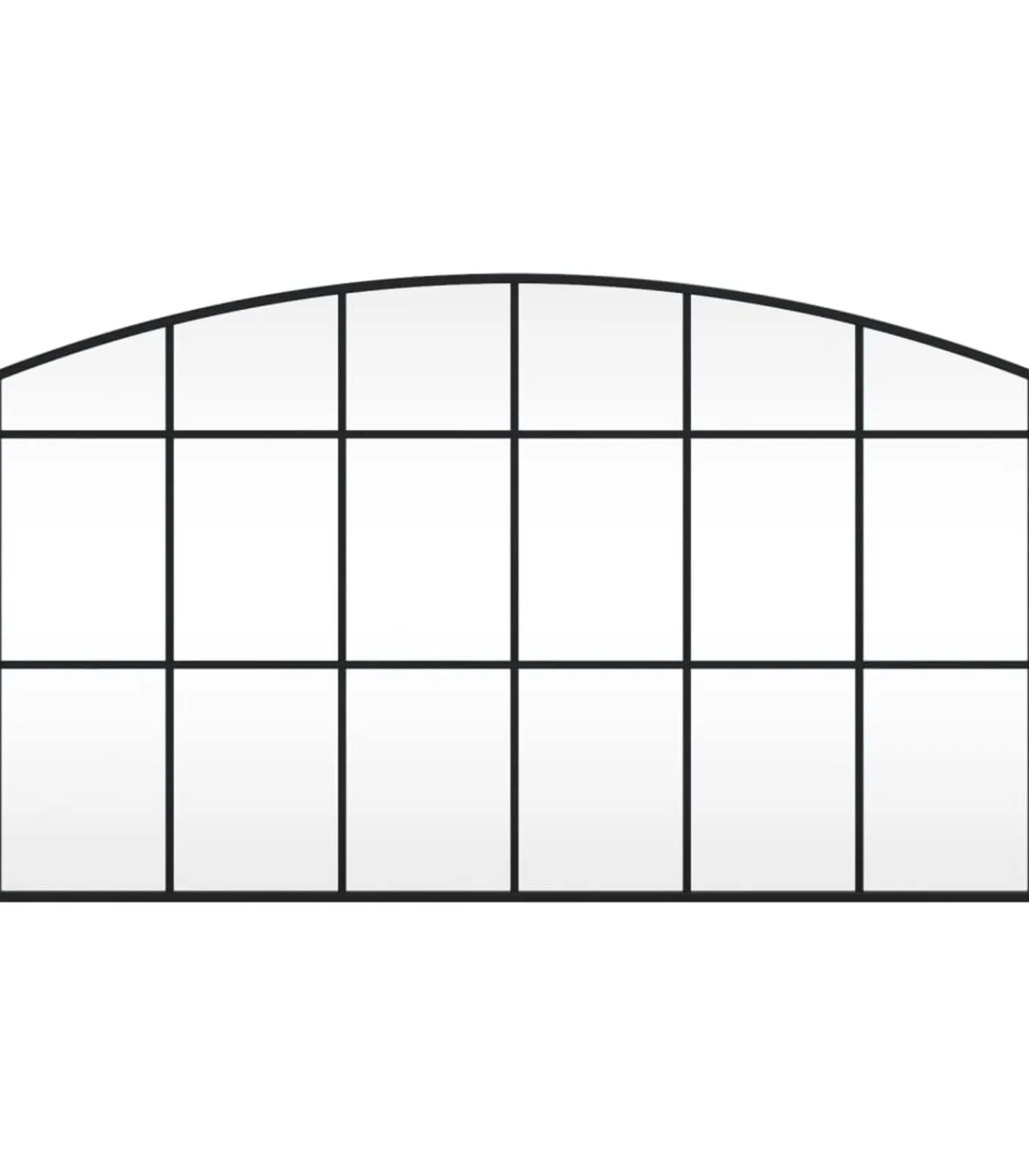 vidaXL Wandspiegel boog 100x60 cm ijzer zwart
