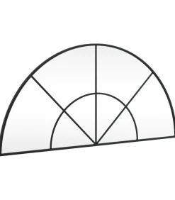 vidaXL Wandspiegel boog 100x50 cm ijzer zwart